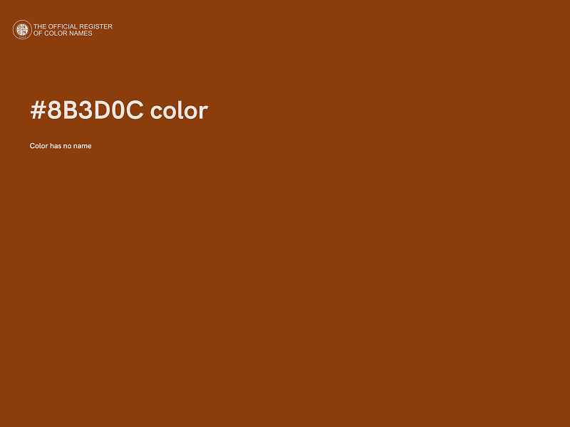 #8B3D0C color image