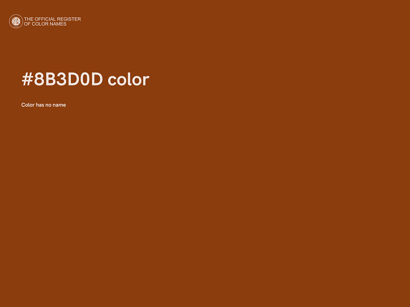 #8B3D0D color image