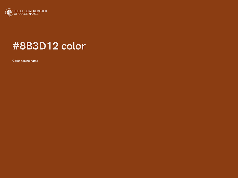 #8B3D12 color image