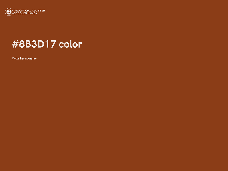 #8B3D17 color image