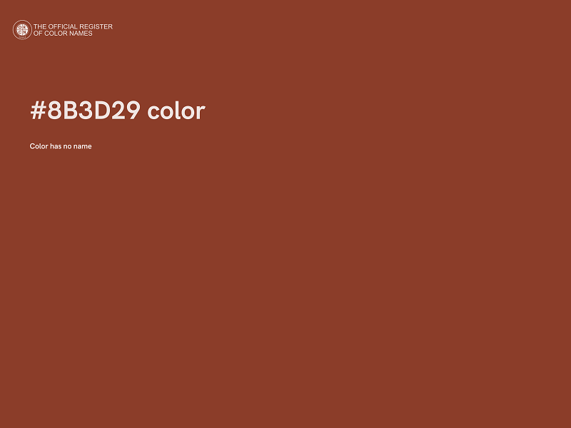 #8B3D29 color image