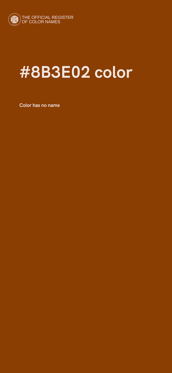 #8B3E02 color image