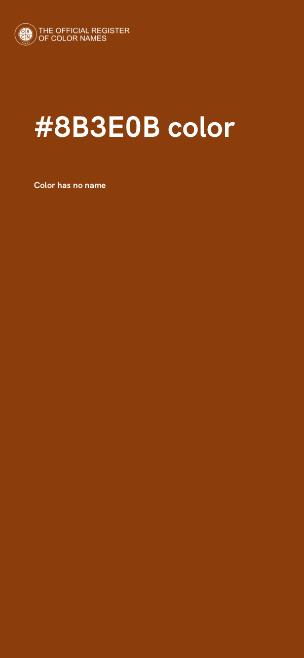 #8B3E0B color image
