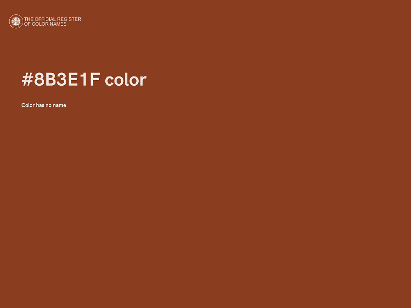 #8B3E1F color image