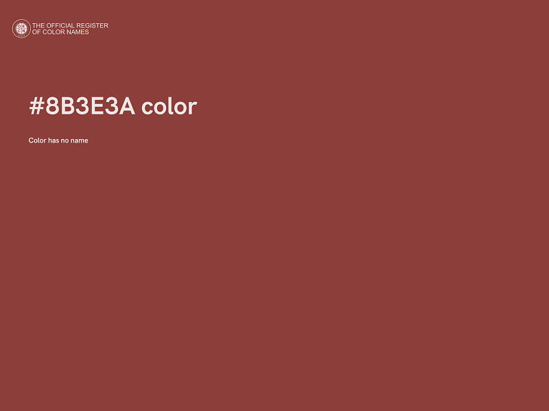 #8B3E3A color image