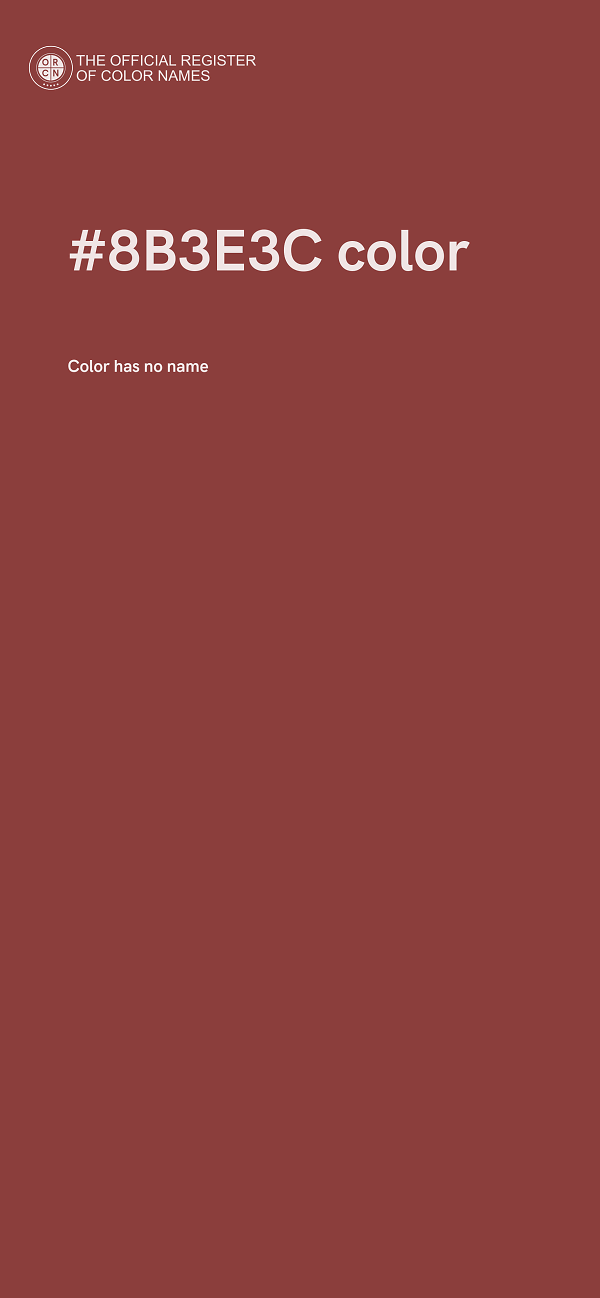 #8B3E3C color image