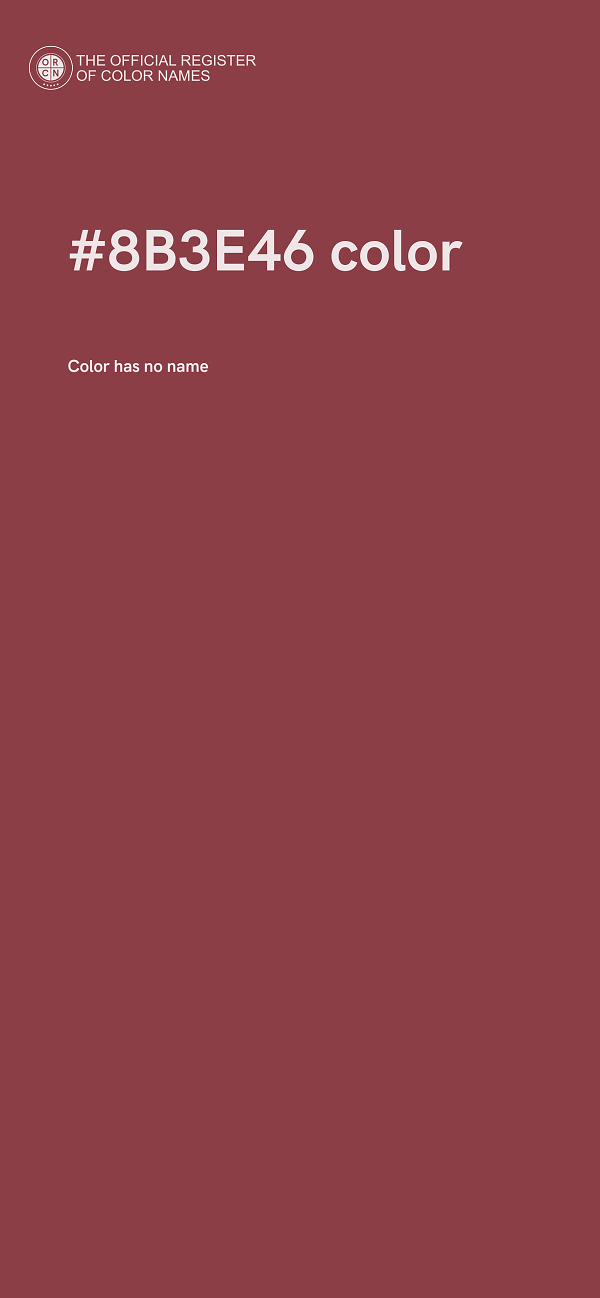 #8B3E46 color image