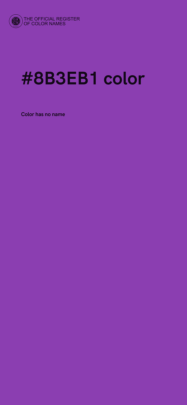 #8B3EB1 color image