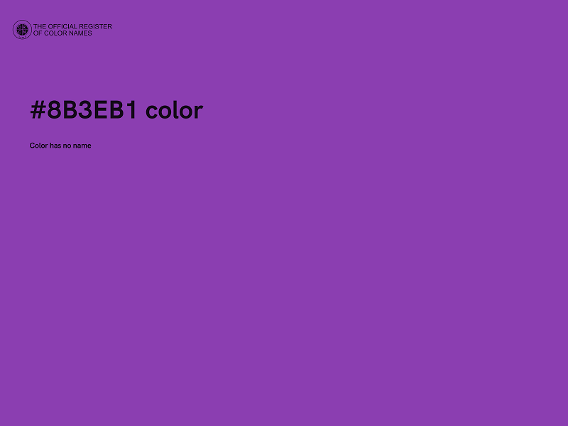 #8B3EB1 color image