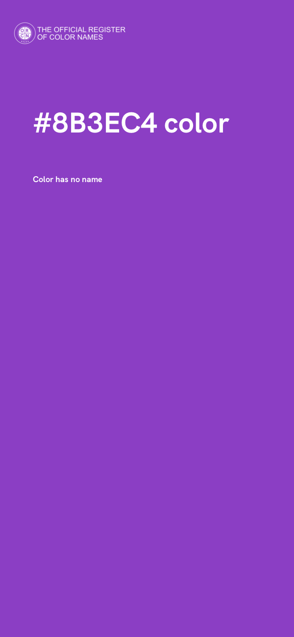 #8B3EC4 color image