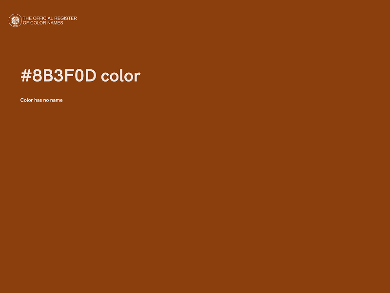 #8B3F0D color image