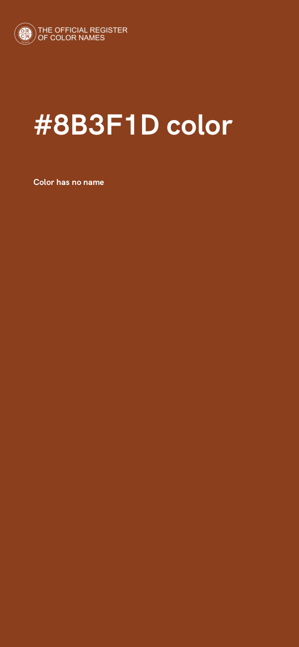 #8B3F1D color image