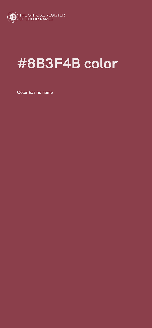 #8B3F4B color image
