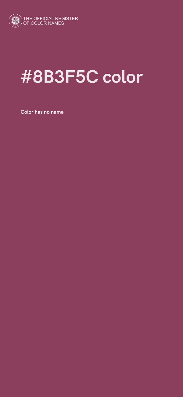 #8B3F5C color image