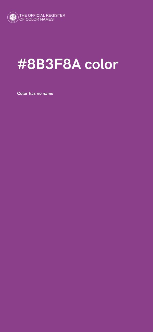 #8B3F8A color image