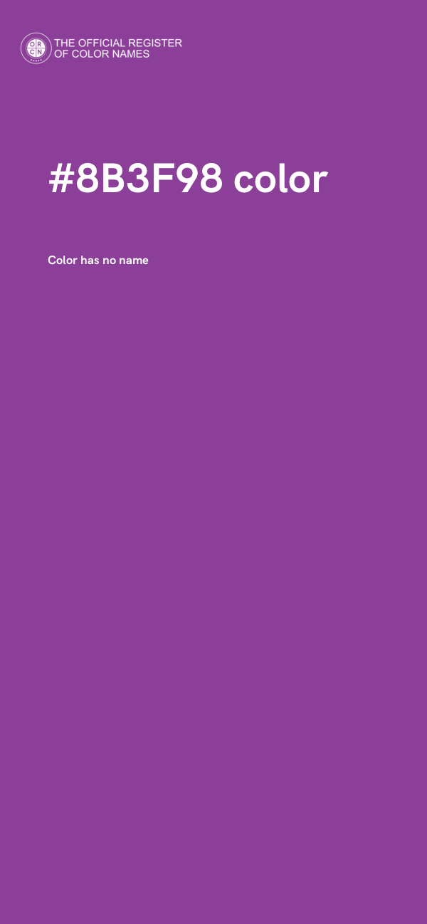 #8B3F98 color image
