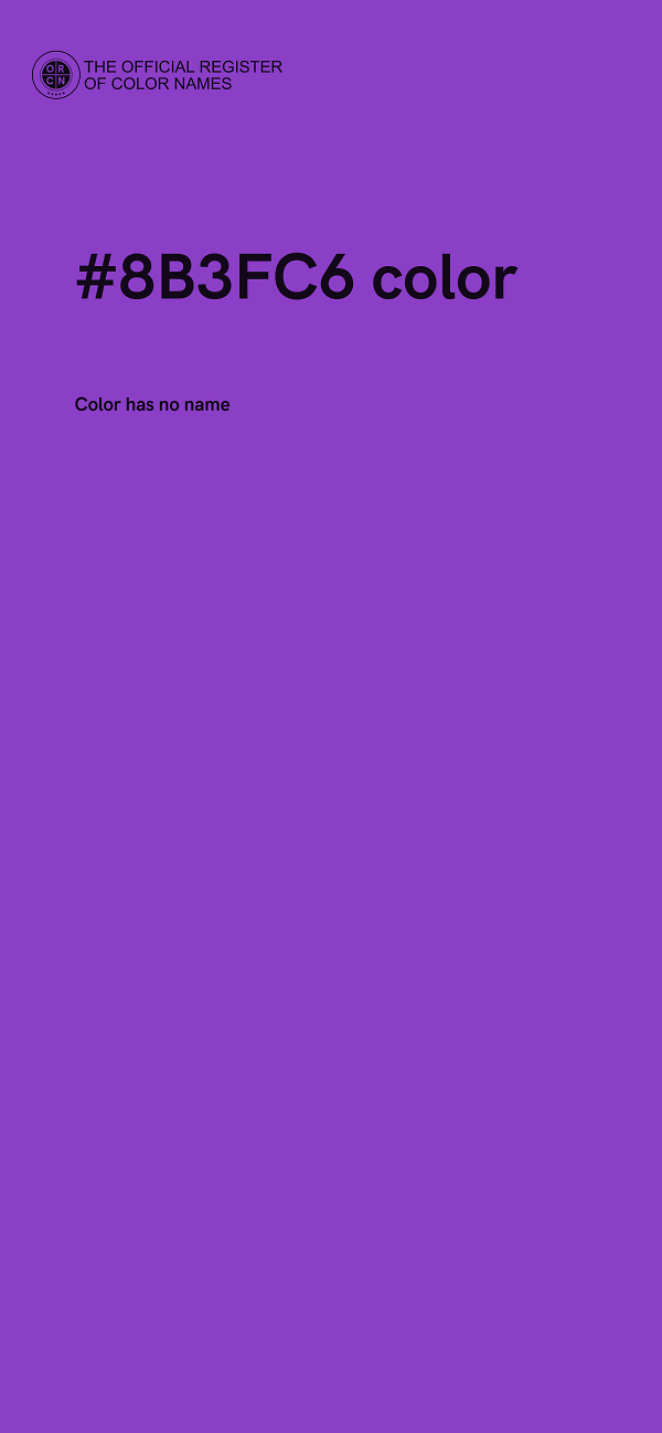 #8B3FC6 color image
