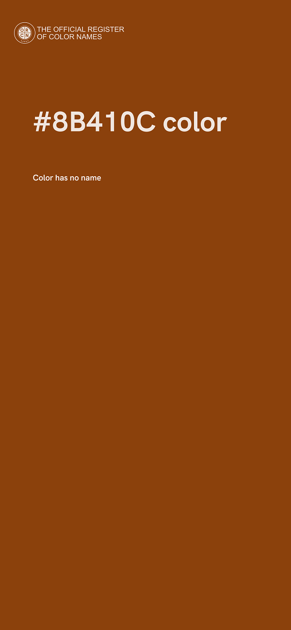 #8B410C color image