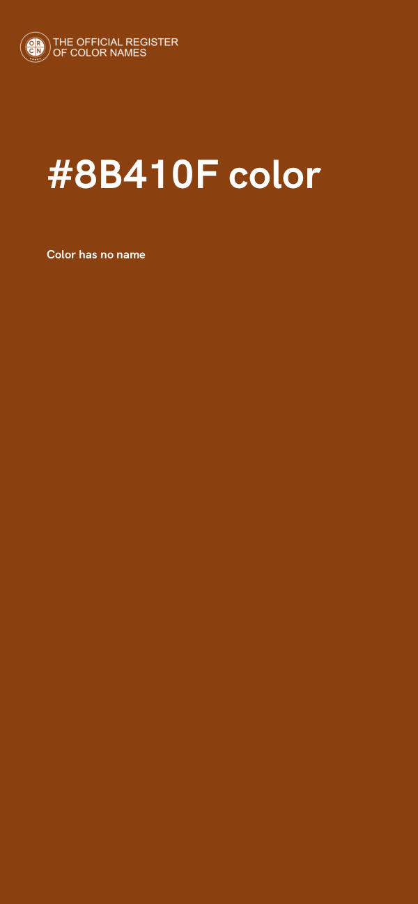 #8B410F color image