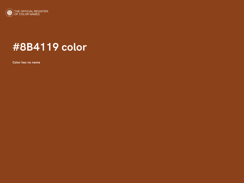#8B4119 color image