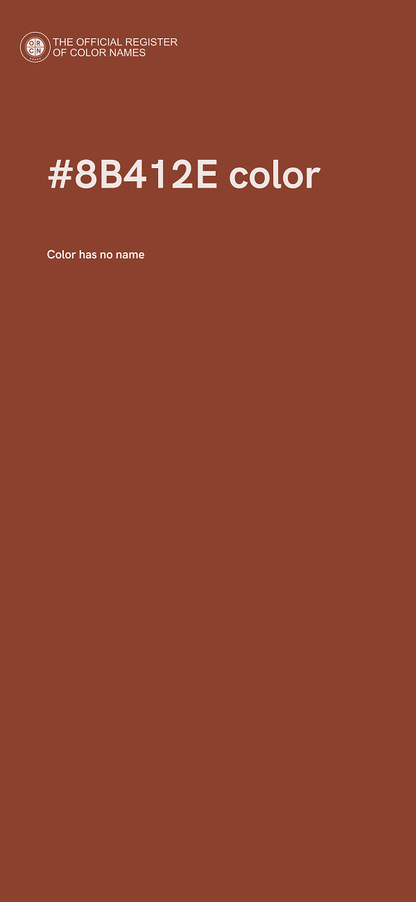 #8B412E color image