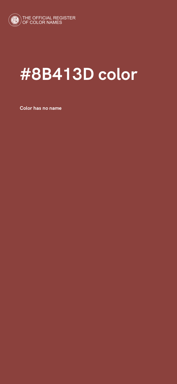 #8B413D color image