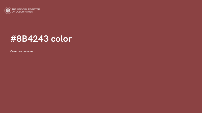 #8B4243 color image