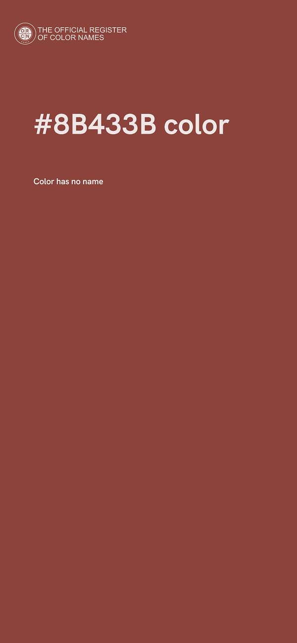 #8B433B color image
