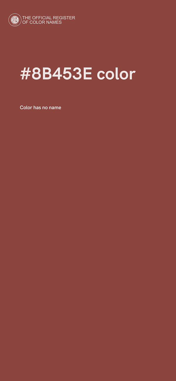 #8B453E color image