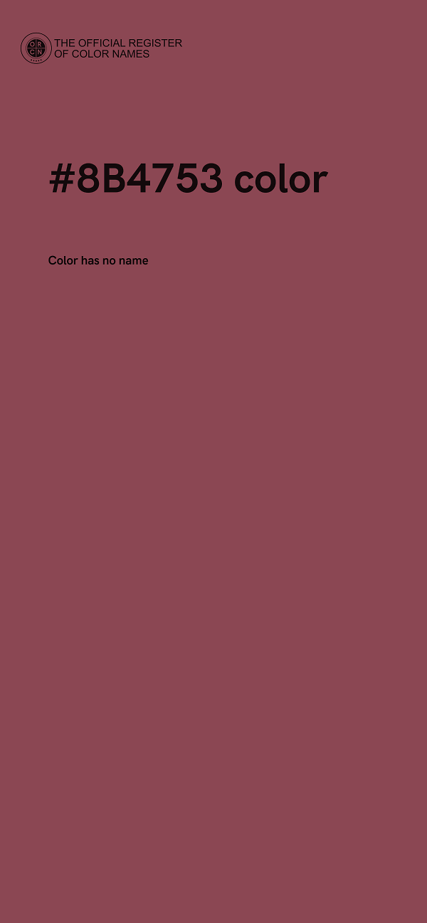 #8B4753 color image