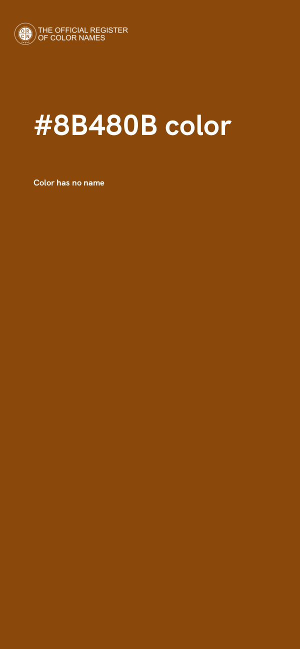 #8B480B color image