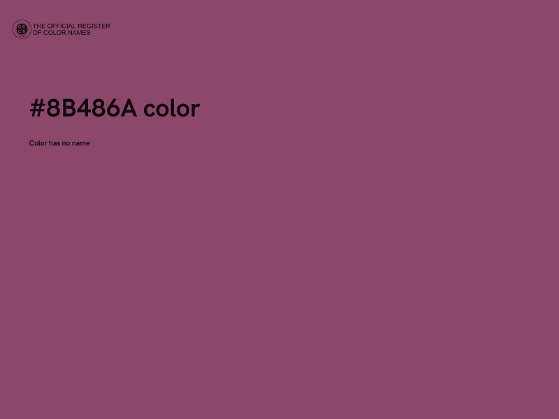 #8B486A color image