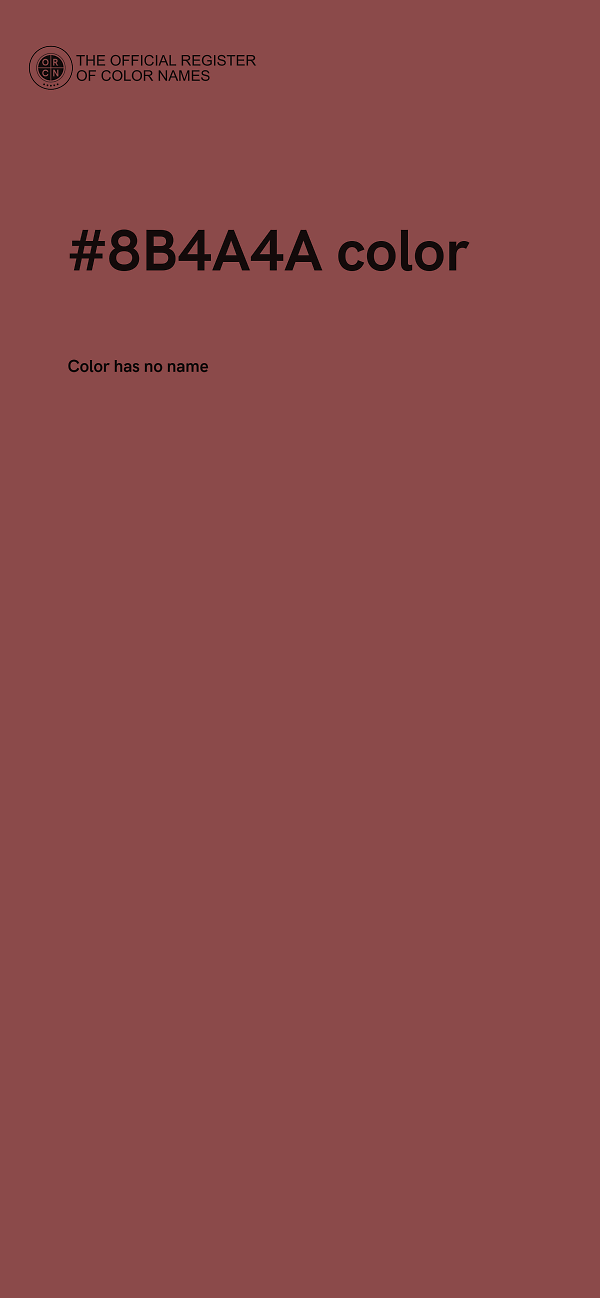 #8B4A4A color image