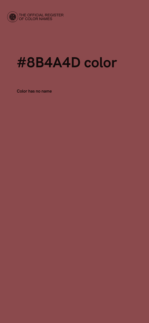 #8B4A4D color image