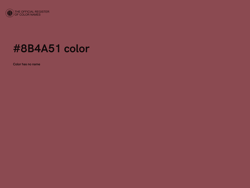 #8B4A51 color image