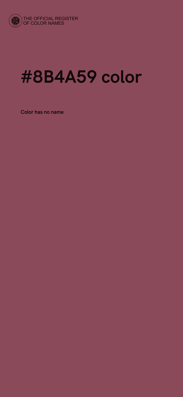 #8B4A59 color image