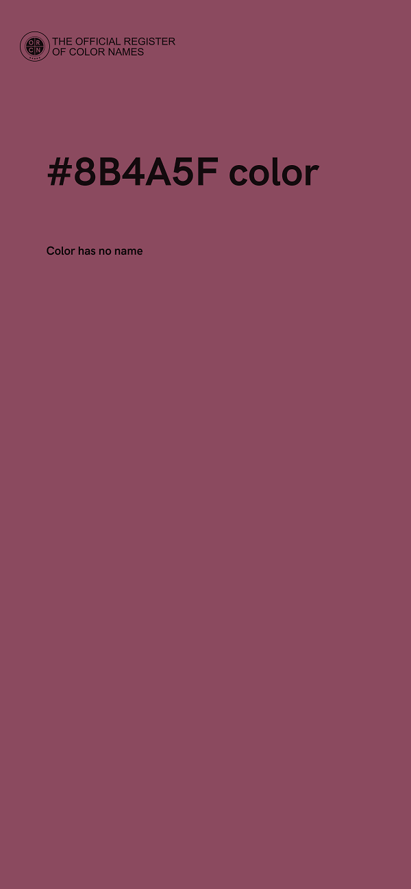 #8B4A5F color image