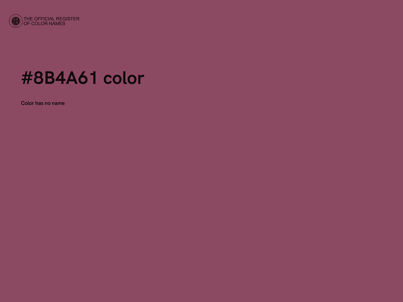 #8B4A61 color image