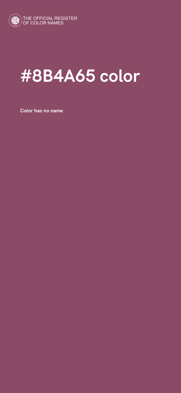 #8B4A65 color image