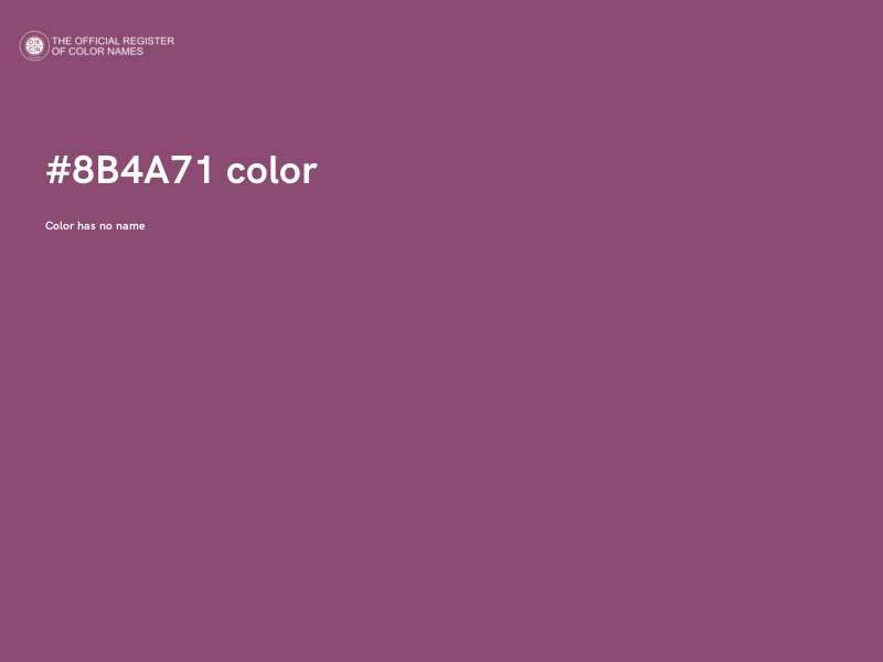 #8B4A71 color image