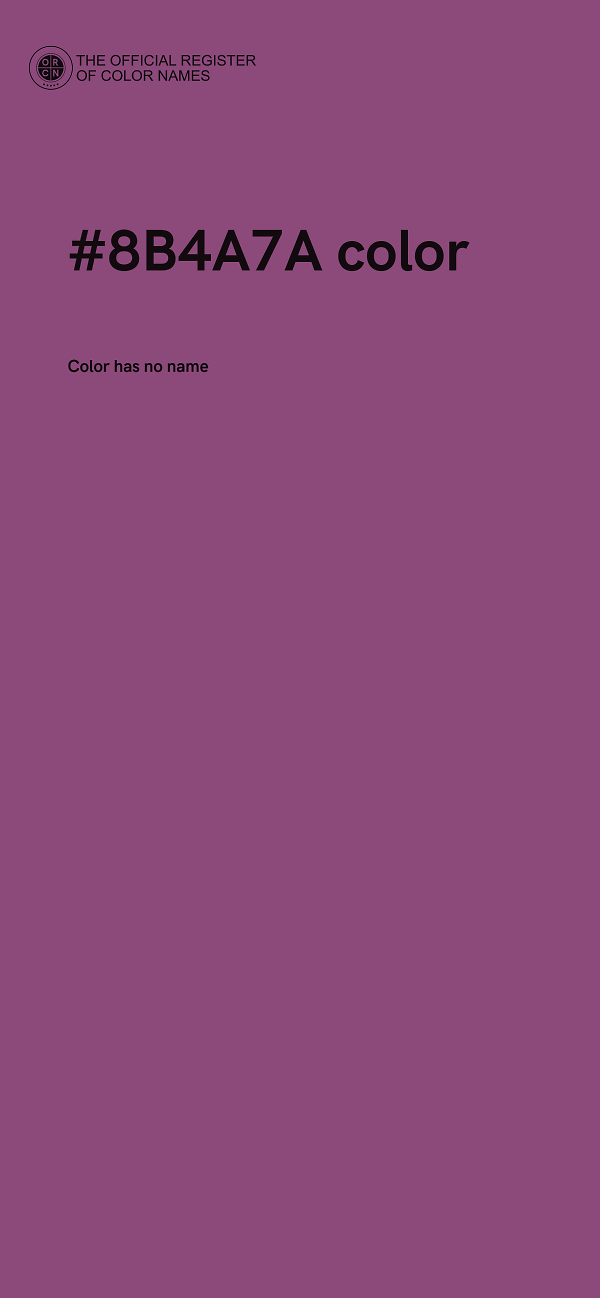 #8B4A7A color image