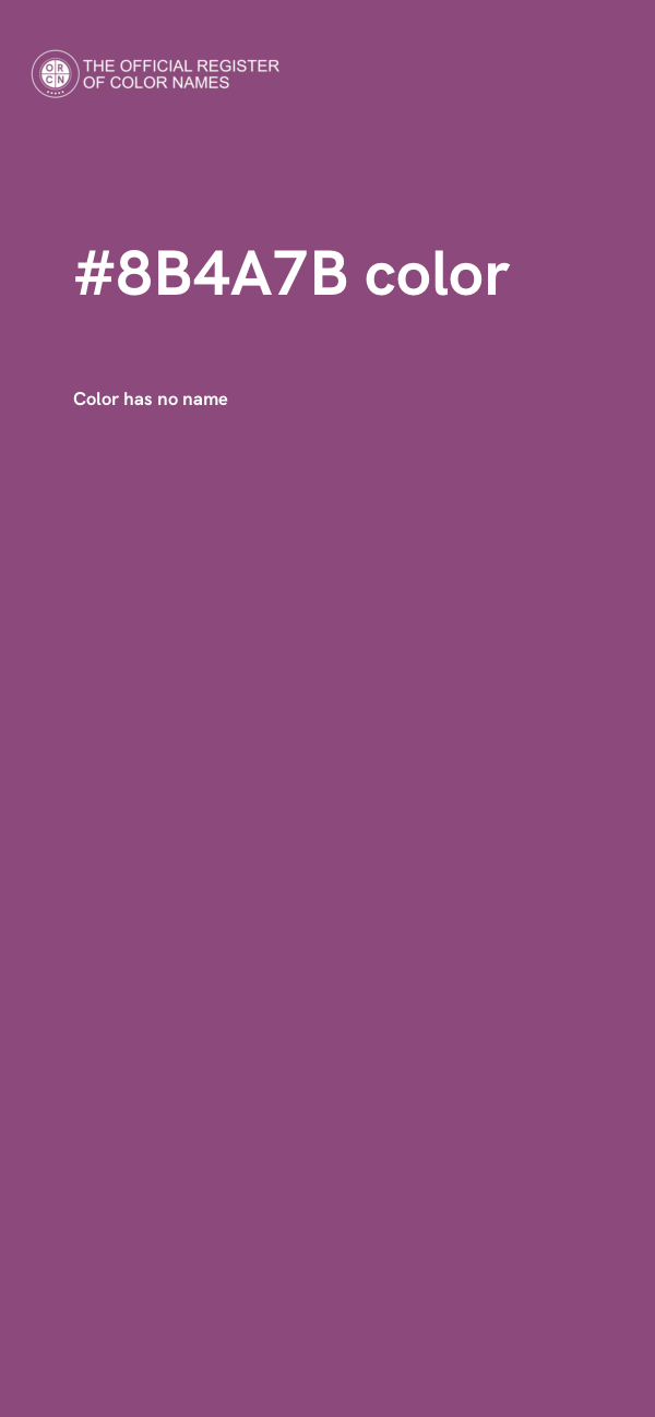#8B4A7B color image