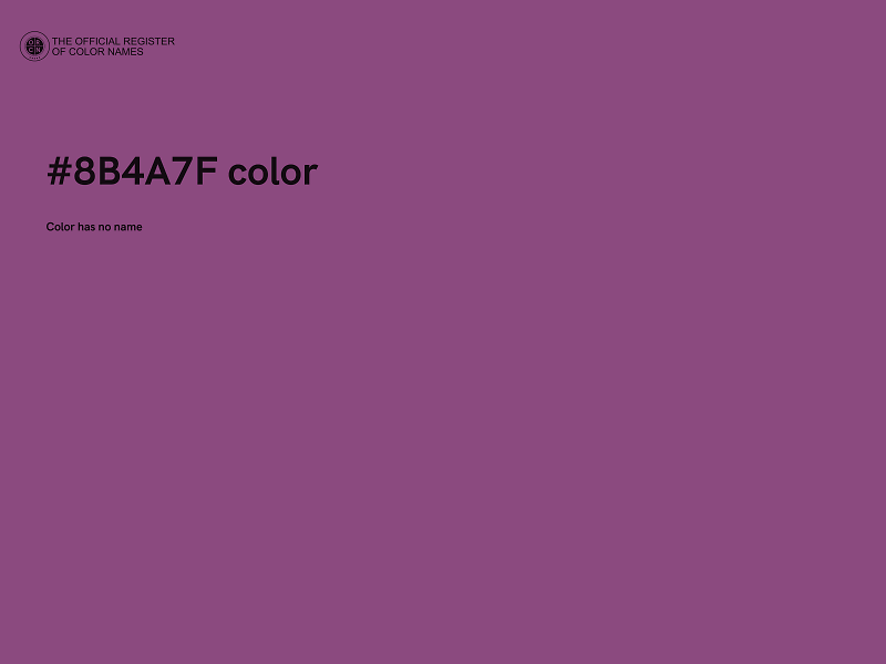 #8B4A7F color image