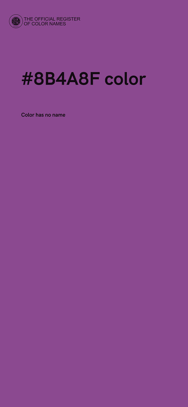 #8B4A8F color image
