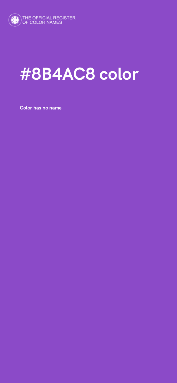 #8B4AC8 color image