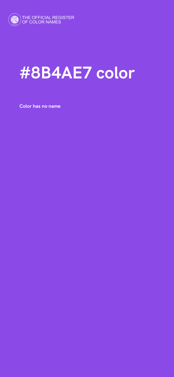#8B4AE7 color image