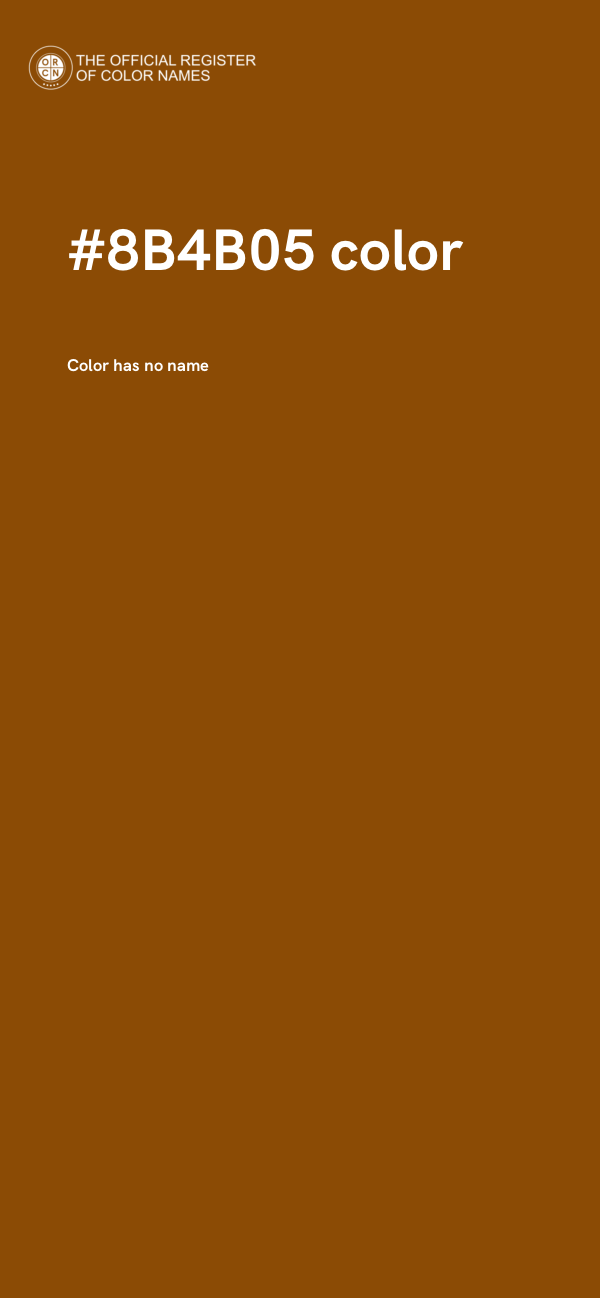 #8B4B05 color image
