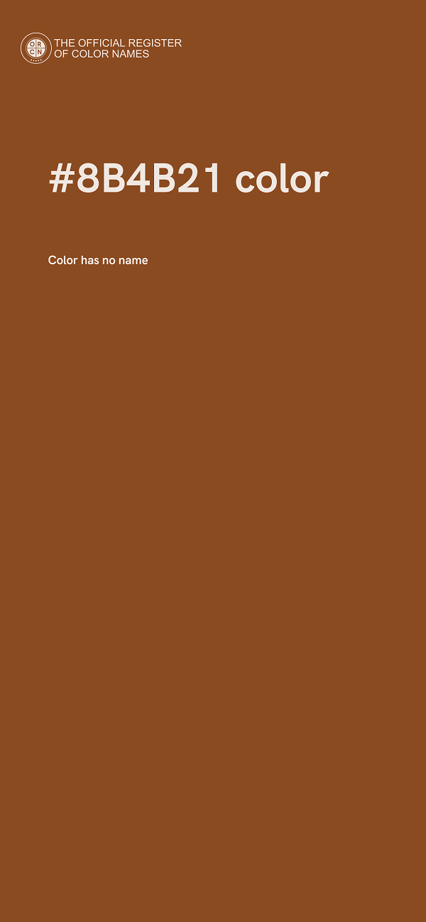 #8B4B21 color image