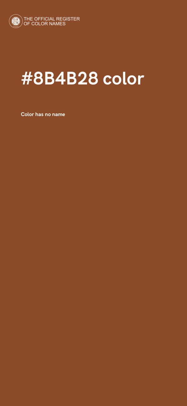 #8B4B28 color image