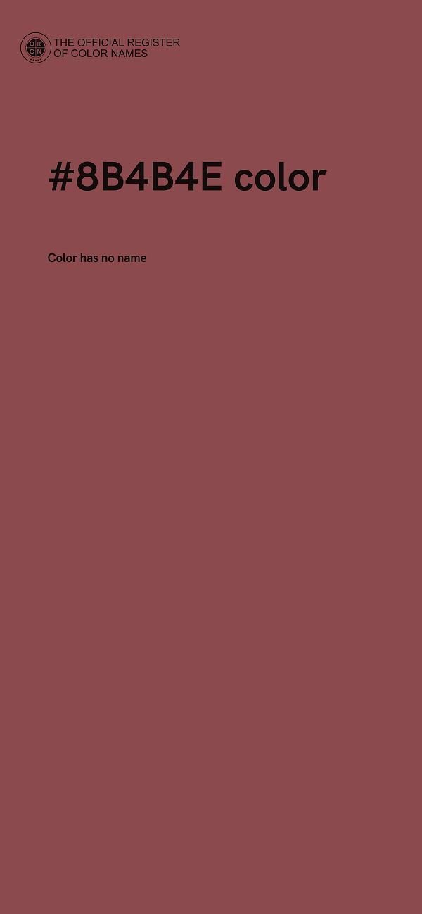 #8B4B4E color image